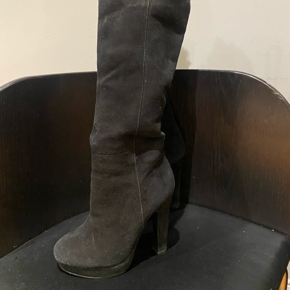 Over knee high heel boots